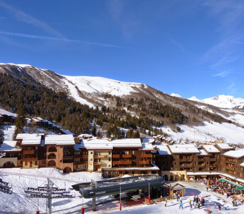 Vue de la terrasse l'hiver